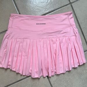 Goldhinge Light Pink Pleated Tennis Skirt